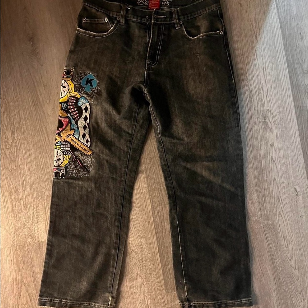 Baggy KoH embroidery pants size 36